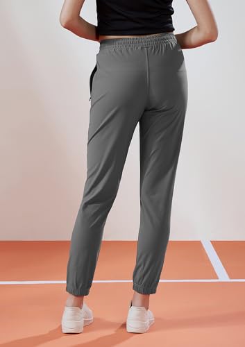 Image of TECHNOSPORT Women's Relaxed Fit Active Sports Joggers with DURACOOL Technology Mid Rise Drawstring Track Pants with Pockets Moisture Wicking Polyester Athleisure Workout Running Lounge Wear