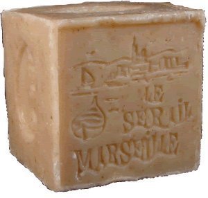 Savon de Marseille (Marseilles Soap) - Oatmeal Soap Exfoliating Cube 150g - Handcrafted Pure French Soap with Crushed Provençal Bran