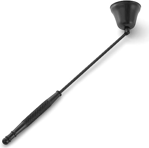 Tenlacum 仏具 ローソク消し トランペット型皿付き セット 火消し お盆 お彼岸 お墓参り 供養仏壇用家庭用 ローソク消し (黒)