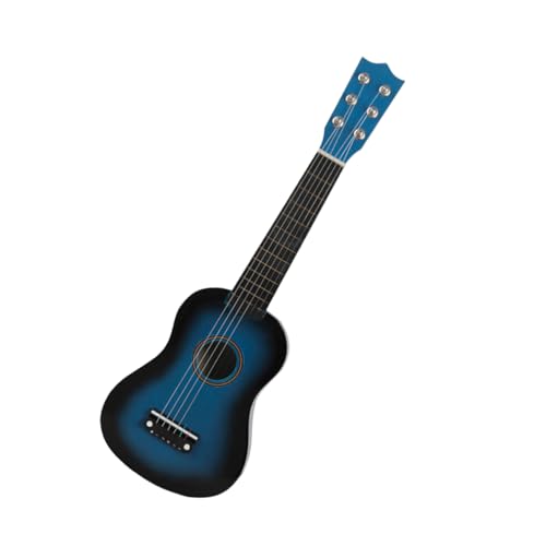 Folk Acoustic Guitar for Boy Girl Beginner Music Instrument Vintage Style Design for Home School Music Class Blue