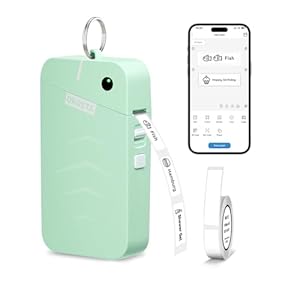 ORGSTA S001 Étiqueteuse Bluetooth Portable Imprimante d&rsquo;Étiquettes Autocollantes 2000 mAh Mini Étiquette pour Maison, Bureau, École, Cuisine personnalisées, Compatible iOS et Android