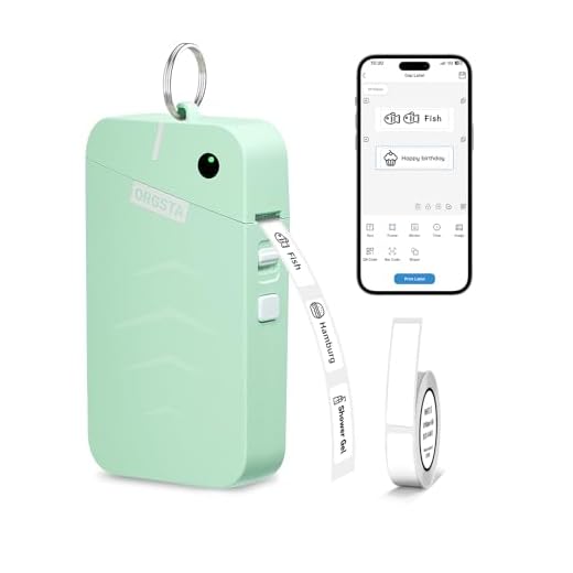 ORGSTA S001 Etikettendrucker Selbstklebend Etikettiergerät Bluetooth 2000 mAh Etikettiermaschinen Beschriftungsgerät Ettikettiergeraet Label Printer Sticker Maker Weihnachten