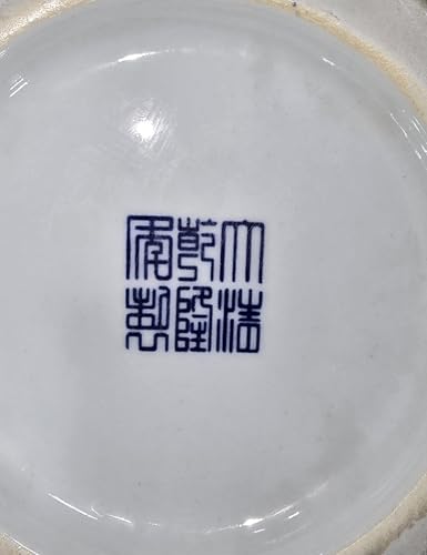 20" Classic Blue and White Floral Porcelain Ceramic Temple Ginger Jar Vase, Large China Qing Style (Dragon1)