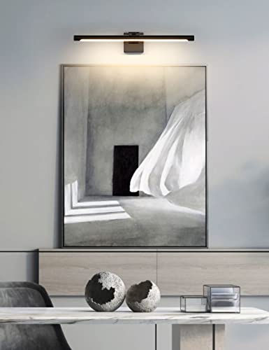 Image of Joosenhouse LED Picture Light Modern Black Art Display Light Artwork Display Light for Paintings 14W (70W Eqv) Hardwired Connection 3000K 24.4 inches