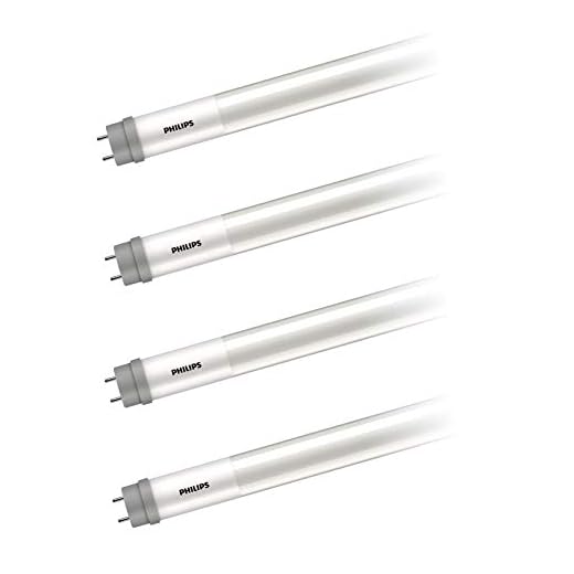 Philips LED 538389 Ballast Bypass 4-Foot T8 Tube Glass Bulb: 1800-Lumen, 5000-Kelvin, 14 (32-Watt Equivalent), Medium Bi-Pin G13 Base, Frosted, Day Light, 4, 4 Piece