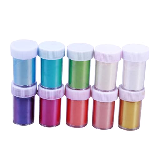 Catálogo de Jabón de artista para comprar hoy. 43 SEWACC Pigmentos De Mica Cosméticos Perlados 10 Piezas Multicolor Para Manualidades y Maquillaje Artístico, Mezcla Segura Para Jabones, Labios y Uñas, Uso Creativo Profesional