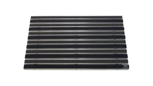 EMCO Eingangsmatte DIPLOMAT 22mm Gummi schwarz + Bürsten grau Fußmatte...