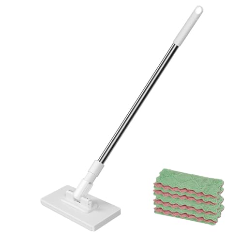 IOIUSKKU Trapeador automático de Limpieza con toallitas húmedas, Limpieza sin Esfuerzo con un botón, ABS, a Mano, Clip para fregona Gratis