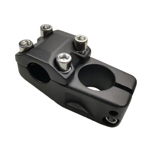Potence de vélo en aluminium BMX 40 mm, 22,2 mm/28,6 mm, serrage 15°, pour vélos Freestyle/Dirtjump Noir/argenté (noir)