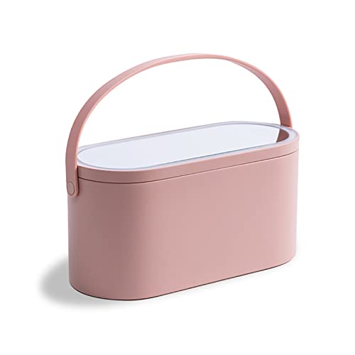 ipalmay Multifunationl Makeup Organizer Storage Box with Led Cosmetic Mirror and Removable LED Light