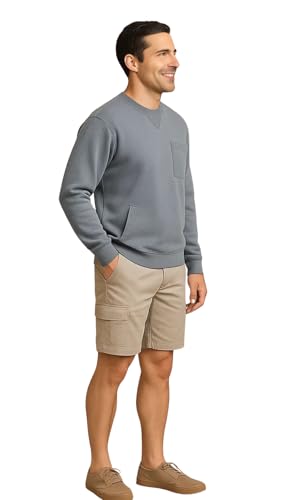 Mens 3-Pocket Fleece Sweatshirt With Raglan Seams And Tagless Neck2