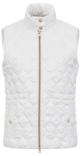 Geox W Myluse Vest para mujer chaleco blanco brillante talla 46 acolchado y transpirable 1