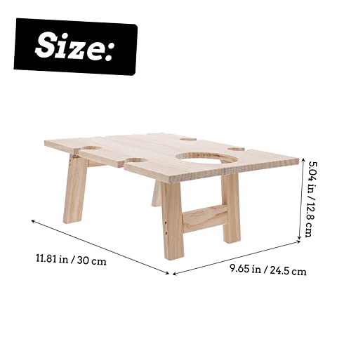 Table pliante de vin extérieure bois portable camping pique-nique
