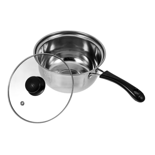 LAPYAPPE Olla Antiadherente Sartén Antiadherente Sarten Antiadherente Cacerolas De Cocina Sartenes Antiadherentes Olla Sopera Con Tapa Cacerola De Sopa Olla De Sopa Silver Acero Inoxidable
