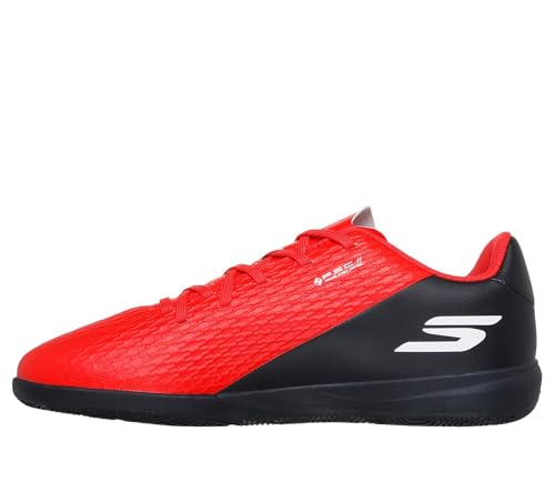 Skechers Jungen Skx_2 Jr Youth Ic Football Boots - Lightweight with Precise Ball Control Red Synthetic/Black Trim 32 EU