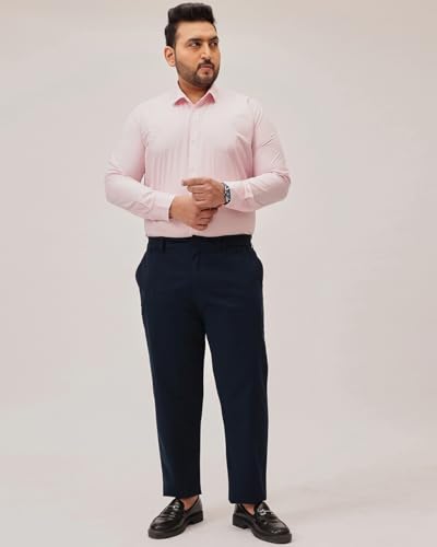 Image of Plus Size Men Stretchable Chino Pants Pure Cotton Casual Trousers for Men