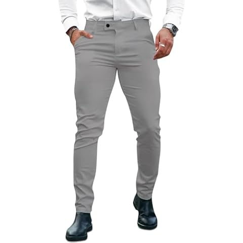 GINGTTO Men's Slim Fit Stretch Trousers Cover