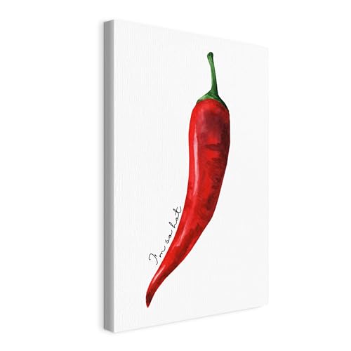 Tableau sur toile Rouge Poivrons Wallero 30x45 cm décoration moderne