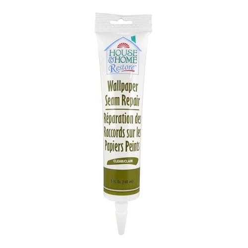 Red Devil 0878 Wallpaper Seam Repair Wallpaper Adhesive House & Home Restore Premium Wall Paper Glue & Paste Clear 5 oz