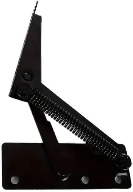 2pcs 80 Degree Foldable Bracket with Spring Hinge Cabinet Door Lift Up Stay Flap Sofa Bed Top Support Hinges Workbench Hinge