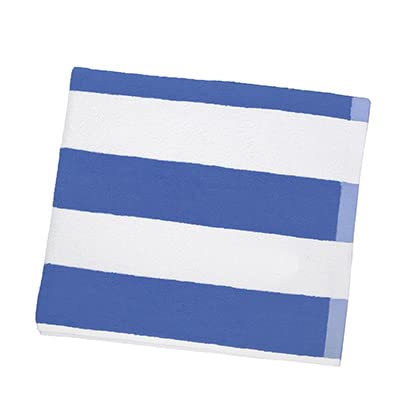 aztex Striped Cotton Pool Towel, 75 x 140cm, pool towel, hot tub towel, beach towel - Plain, Dark Blue