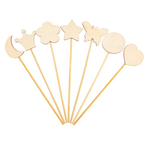 GARIOUANS 12 piezas Varitas Mágicas de Madera para Manualidades DIY Diseño y Acabado Suave para Fiestas Disfraces y Actividades Creativas Infantiles