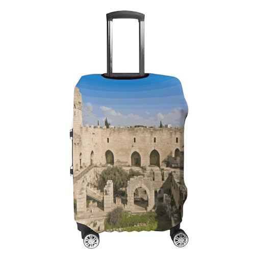 Israel at The Tower of David Luggage Cover Tsa Approved Suitcase Covers for Luggage Elastic Washable Suit Case Covers Anti-Scratch Travel Luggages Sleeve Suitcase Protector Fits 19-30 Inch Case(M)4