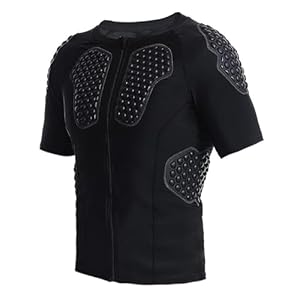 Psdndeww Gepolstertes Kompressions-Brustschutz T-Shirt