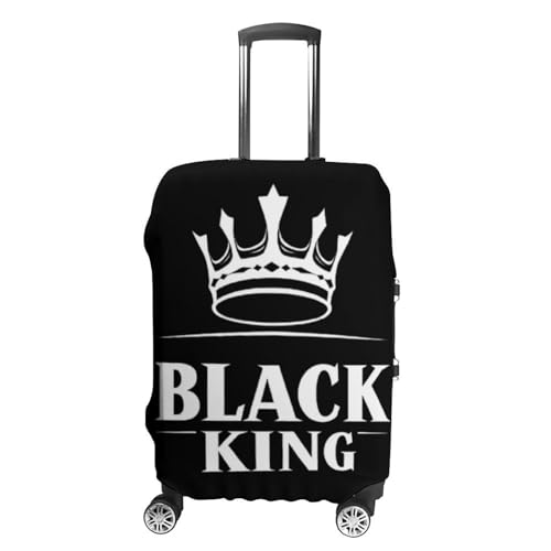 Black King Travel Luggage Cover for Suitcase 19-32 Inches Elastic Washable Baggage Protector