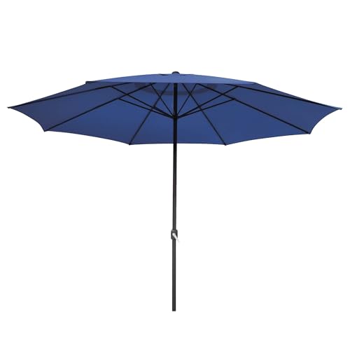 Yescom 13FT XL Large UV 30+ Aluminum Outdoor Patio Umbrella for Table Garden Deck Market Yard Beach Cafe Restaurant Hotel Pool Sun Shading Navy