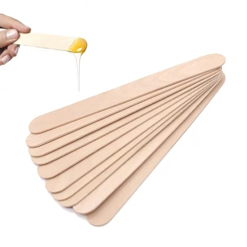 SGERUFZ Spatule d'épilation en Bois de 20 pièces aux Bords arrondis et polis pour l'épilation du Visage, du Corps et des lèvres, bâton d'épilation en Bois