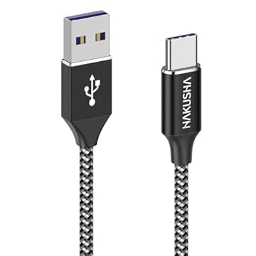 Cavo USB C 1M 5A Cavo USB Tipo C Nylon Ricarica Rapida per Android Samsung Galaxy Z Flip, S22+, S21 Ultra, Xiaomi 12, Google Pixel, OnePlus, Moto, Realme, tavoletta