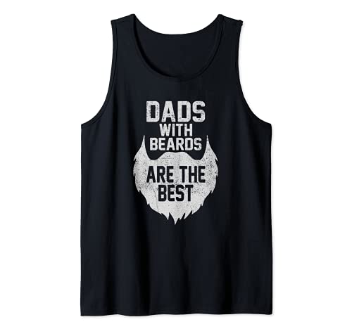 Dads With Beards Are The Best VIntage Father's Day Tank Top, Black