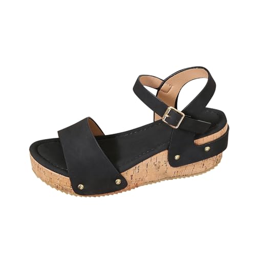 Sandalias confort para mujer con fondo grueso y tira ajustable estilo barefoot de verano