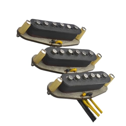 エレキギターのピックアップ ST エレキギター用スタッガード シングル コイル ピックアップ ピックアップ アルニコ 5 ファイバー ダンボール クリップ ピックアップ