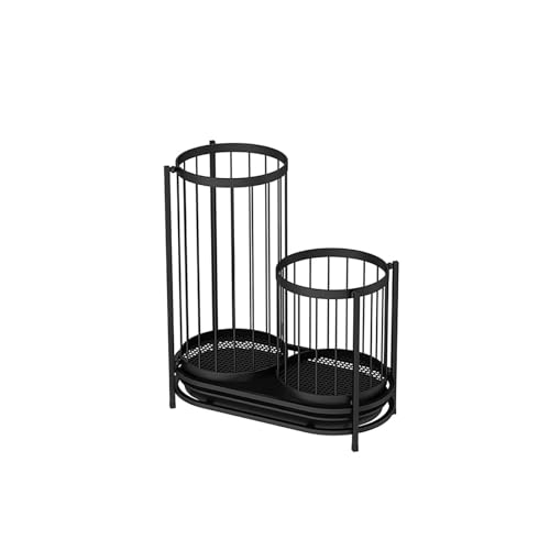 WXPGFEQ Hollow-Out Umbrella Stand with Drip Tray, Round Design for Organizing Small to Large Umbrellas, Billiard Cues, Baseball Bats, and Kids Toys in Entryway or Office