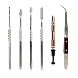 The Apex Ancillary 6 Pc Pro Tool Set | Stainless Steel Carving Tools W/Non-Stick Silicone Mat | Multi-Purpose Collection | Lightweight & Easy to Clean Set W/Protective Travel Case.