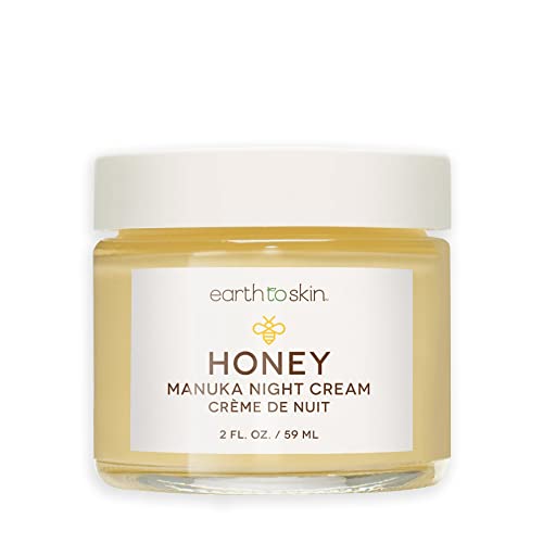 Earth To Skin Honey Manuka Calming Night Cream – Nourishing Moisturizer with Shea Butter, Macadamia Oil & Glycerin – 2.0 fl oz