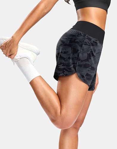 Image of G Gradual Women's Running Shorts with Mesh Liner 3 inch Workout Athletic Shorts for Women with Phone Pockets