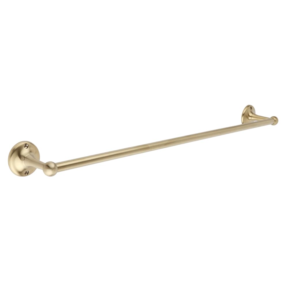 Milano Elizabeth Bathroom Wall Mounted Single Towel Rail Holder - Brushed Brass
