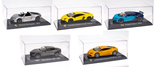OPO 10 Lot de 5 Voitures : Compatible avec Aston Martin et Compatible avec Lamborghini et Compatible avec Bugatti et Compatible avec Porsche - LUP1 – vue 2