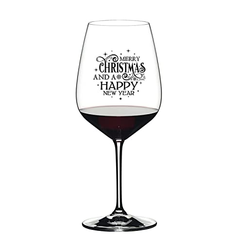 Verres à vin rouge 325ml design unique Merry Christmas avec boîte cadeau de Noël - 3