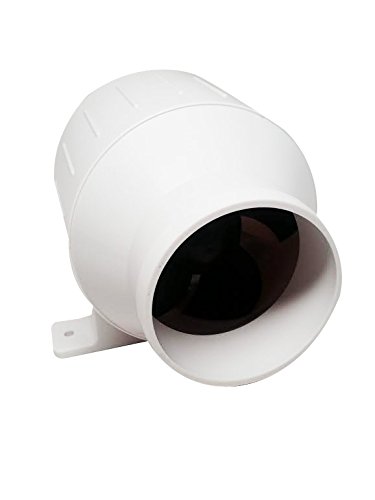 Pactrade Marine RV Car White ABS Trubo In-Line Blower 120VDC 3" Hose Diameter