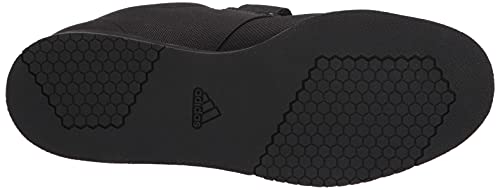 adidas Men's Powerlift 4 Weightlifting Track and Field Shoe, Black/Black/Solar Gold, 10