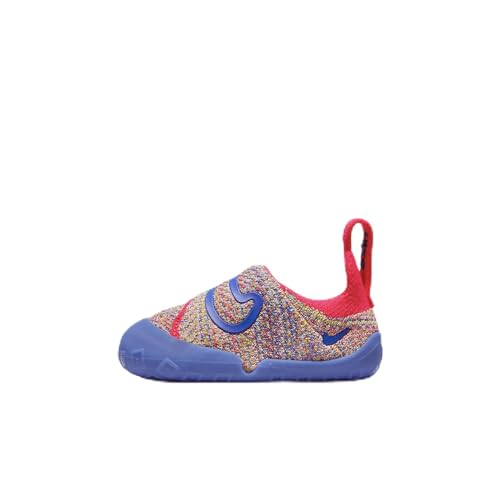 Nike Swoosh 1 Baby/Toddler Shoes (FB3244-100, Sail/Siren Red/Vivid Sulfur/Game Royal) Size 7