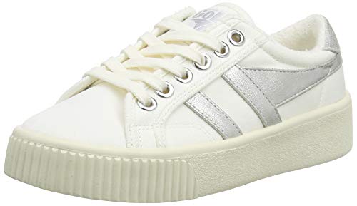 Gola Damen Baseline Mark Cox Sneaker, Off White Silver, 36 EU