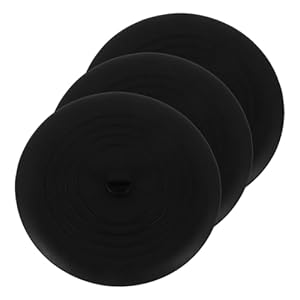 COOLHIYA Silikon Abflussstopfen 3er Set Schwarz