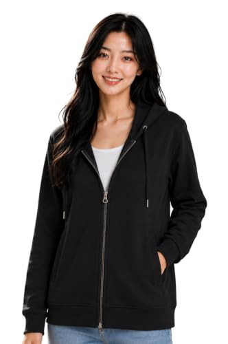Image of ADBUCKS Women's Cotton Winter Jacket Sweatshirts Casual Drawstring Clothes Zip Up Hoodie With Front Pocket Ii Womens Hoodies Ii Womens Jacket Ii Winter Sweater Hoodie For Women & Girls