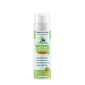 Professional Pet Works Pet Grooming & Ending Spray-8oz Canine Cologne Spray Deodorizer Fragrance wth Lasting Scent for Smelly Canines Cats & Puppies-Alcohol Free Moisturizing Components wth Coconut Papaya & Mango