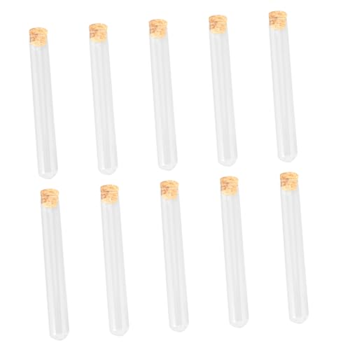 CHILDWEET 10pcs Glass Test Tube Mini Bottle Micro Test Tube Test Tubes Storage Craft Test Tube Scientific Experiments Container Racks Beakers and Test Tubes Propagation Tubes Clear Lab Tubes